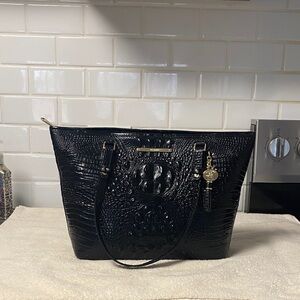 Brahmin crocodile print shoulder bag